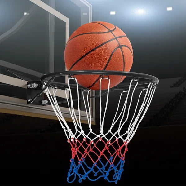 19.5"×16"×3" 15 Inch Basketball Rim Replacement, Heavy Duty Metal Hoop with All Weather Net & Mounting Hardware for Indoor Outdoor