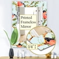 thumbnail image 5 of DESIGN ART Designart 'Little Bird With Red Chest On Pine Branch' Traditional Mirror - Vanity Printed Mirror 23.7 in. wide x 31.5 in. high, 5 of 5