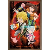 The Seven Deadly Sins - Characters Wall Poster, 22.375" x 34", Framed