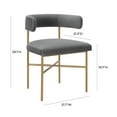 thumbnail image 5 of TOV Furniture Kim Performance Grey Velvet Dining Chair, 5 of 6