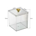 thumbnail image 1 of Transparent Qtip With Lid Elegant Acrylic Swab Organizer For Bathroom Bedroom Vanity Office Desk, 1 of 8