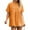 Orange, variant on High Waist Women Short Sleeve Solid A-line Loose Blouse Tops