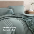 thumbnail image 4 of Amberspace 7-Piece Bed in a Bag Comforter Set with Sheets,Sage Green,Queen, 4 of 9