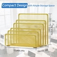 thumbnail image 2 of INTIGE Mail Organizer Countertop with 5 Slot, Metal Mail Holder for Desk, File Holder Letter Sorter for Envelope, Bill and Document, 2 of 6