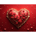 thumbnail image 4 of Toile de Fond de Vase de Fleurs Roses Rouges pour Photomaton, Arrière-Plan Romantique de Cœurs Suspendus, Bannière de Photographie de Mariage, Décorations de la Saint-Valentin, Événement, 4 of 4