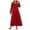 Red, variant on zaveiop Women's Long Sleeve V-Neck Loose Plain Maxi Dresses Casual Long Dresses with Pockets (Beige, XL)