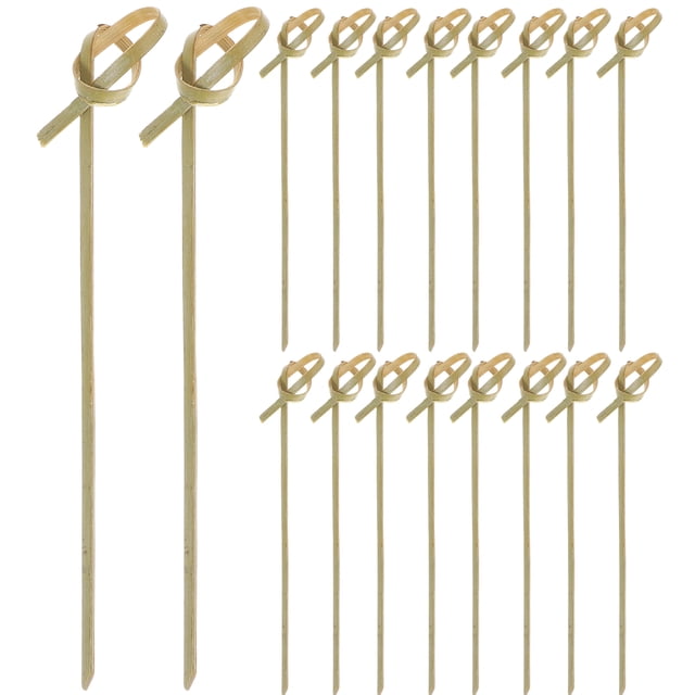 Shisuyan Brochettes en Bambou Jetables Design Épaissi 200 Pcs 4.13x1.18x0.79 Po