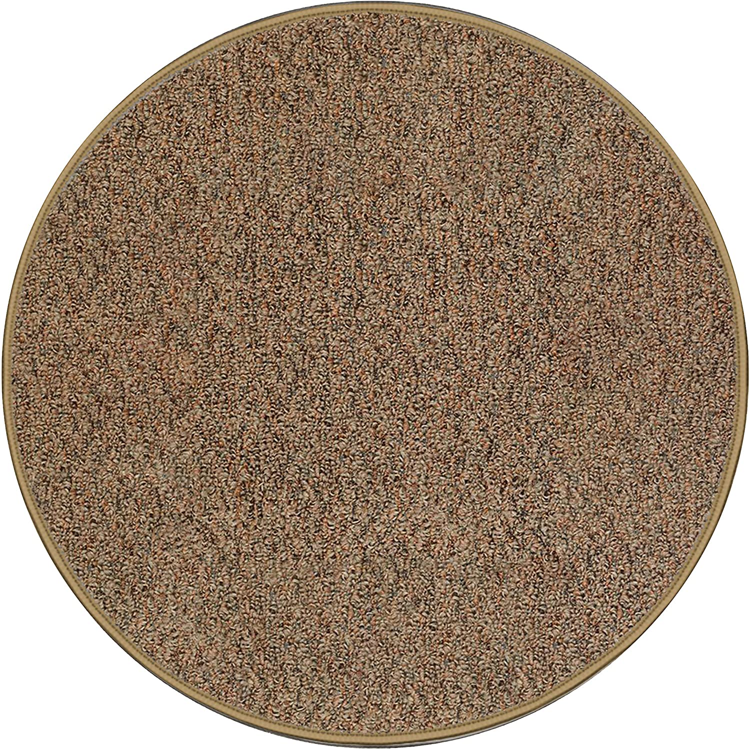 9' Round Rustic Copper Indoor Outdoor Area Rug Carpet Runners with a