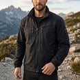 thumbnail image 7 of LYSMORA 2026 Men's Stand Collar Multi Zipper Pocket Jacket, Elastic Cuff Long Sleeve Loose Fit Outdoor Hiking Travel Casual Work Wind Resistant Outerwear, 7 of 7