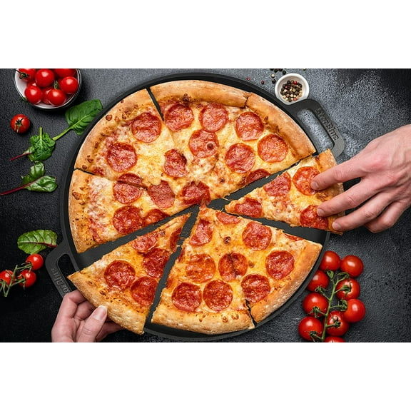 16 Inch Cast Iron Pizza Pan Round Griddle by