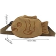 thumbnail image 3 of Fashion Shoulder Bags Cute Fish Shape Crossbody Bag Zipper Purse Simple Messenger Bag Handbag Canvas Handbag Phone Bag, 3 of 4