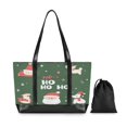 thumbnail image 7 of FORMRS Canvas Laptop Tote Bag for Women with 15.6" Computer Compartments Shoulder Handbag, Christmas Santa, 7 of 7