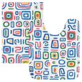 thumbnail image 7 of Yayeee Bath Rugs for Bathroom Floor Set of 2 Non Slip Fluffy Soft Absorbent Mat, Blue Retro Pattern, 7 of 7