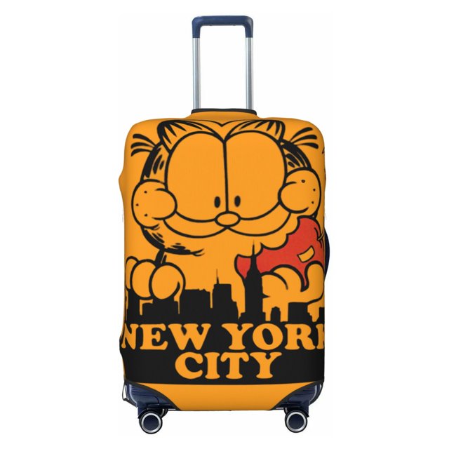 Cute Anime Cartoon Garfield Travel Suitcase Protective Cover Trunk Case Washable Elastic Luggage Cover Fits Medium Suitcase Protector Baggage With Concealed Zipper Gifts