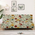 thumbnail image 3 of Xixirimido Futon Cover Armless Sofa Covers Sofa Bed Covers Stretch Futon Couch Cover Sofa Slipcover Washable Furniture Protector, Floral and Leaf Green, 3 of 8