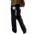thumbnail image 5 of Y2k Studded Jeans for Women Vintage Star Low Rise Straight Leg Baggy Denim Pants, 5 of 9