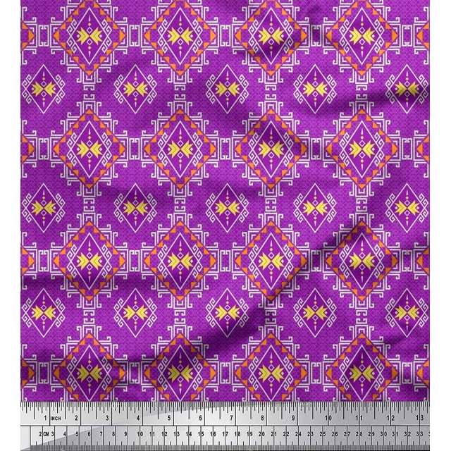 Soimoi Rayon Fabric Geometric Southwestern Fabric Prints by Yard 42 Inch Wide