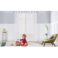 thumbnail image 2 of Gymchoice Sheer Curtains with Pompom Design,Jacquard Sheer Window Curtains,Faux Linen Textured Grommet Voile Curtains for Living Room Bedroom,2 Panels, 2 of 7