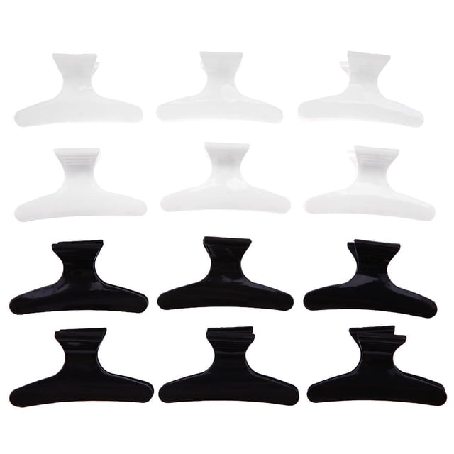 Mariposa/Set Horquilla Clip Abrazadera Tocado de plástico Herramienta de peinado del cabello 12pcs