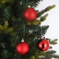 thumbnail image 2 of 24-Count Red Shatterproof Multi-Textured Christmas Ornaments, 2.36 in, by Holiday Time, 2 of 6