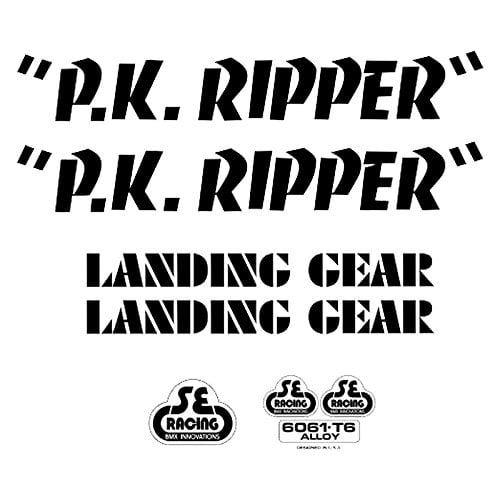 Se Bikes PK Ripper Decal Set PK Ripper Black