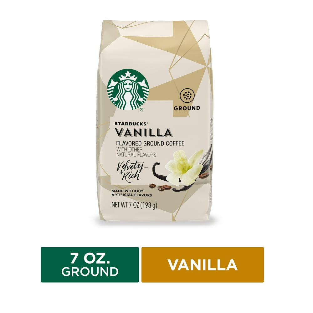 Starbucks Flavored Ground Coffee, Vanilla, 7 Oz