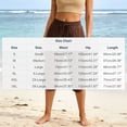 thumbnail image 4 of Women's Soft Fabric Swim Capris, Mid Waist Tummy Control Compression Bottoms, Quick Dry Beach Pants with Pockets, Travel Vacation Cruise Pool Activewear Summer Vacation Pool, 4 of 9