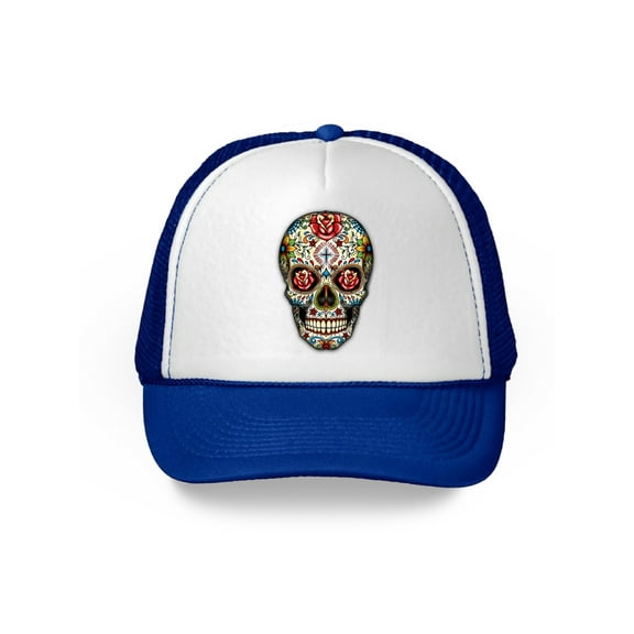 Awkward Styles Rose Eyes Skull Cap Skull Trucker Hats Skull Hats Skull Gifts Skull Accessories Skull Caps Winter Summer