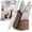 Silver, variant on FIKSHOT 14-Piece Kitchen Knife Set with Built-in Sharpener, Professional White Stainless Steel Chef Knives, Dishwasher Safe, Silver