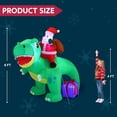 thumbnail image 6 of Joyfy 6 FT Christmas Inflatables Santa Dinosaur Outdoor Decorations,Dinosaur with Santa Christmas Blow Ups Yard Christmas with Built-in LEDs for Holiday Party Garden Lawn Decor, 6 of 8