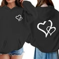 thumbnail image 4 of UACY Girls Preppy Heart Sweatshirts Oversized Pullover Sweatshirt Kids Fall Winter Long Sleeve Cute Prints Trendy Hoodies (Black, 9-10 Years), 4 of 8