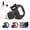 Black, variant on Dual Retractable Dog Leash with Light & Bring a Flashlight and a Stool Bag Holder,Tangle-Free 360° Swivel for 2 Dogs,Reflective Durable Nylon Strap, Ideal for Small and Medium Pets (Black)