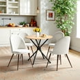 thumbnail image 2 of Homy Casa 18.9" Upholstered Fabric Dining Chair in Beige (Set of 6), 2 of 8