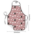thumbnail image 2 of Yiaed Cute Calf Print Kitchen Apron with Hand Wipe Pockets,Big Pocket,Aprons for Women with Pockets, Waterproof for Cooking Baking, 2 of 7