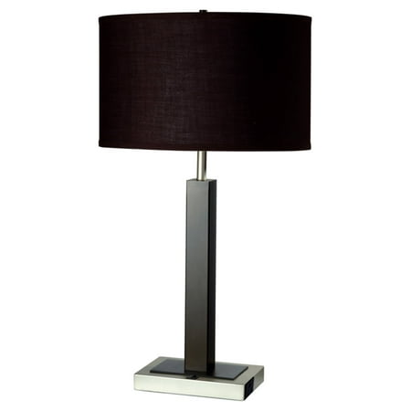 Metal Table Lamp with Convenient Outlet