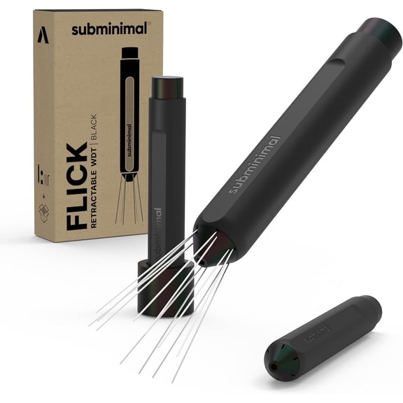 Flick WDT Espresso Distribution Tool - Stirrer Tool For Barista-Grade Precision Brewing - Tamper w/Retractable Needles - Coffee & Espresso Machine Parts & Accessories - Coffee Lover Gifts