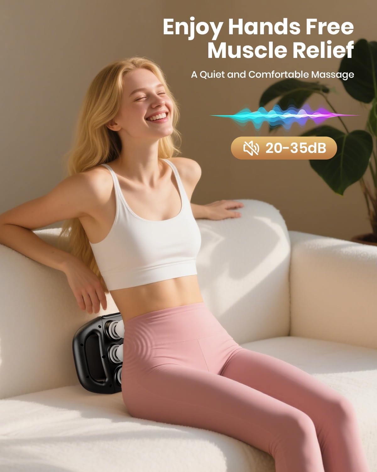 Massage Gun, 6 Head Deep Tissue Back/Shoulders/Legs/Arms/Neck Massager, 9 Speed Levels, Ideal Gift for Parents & Friends