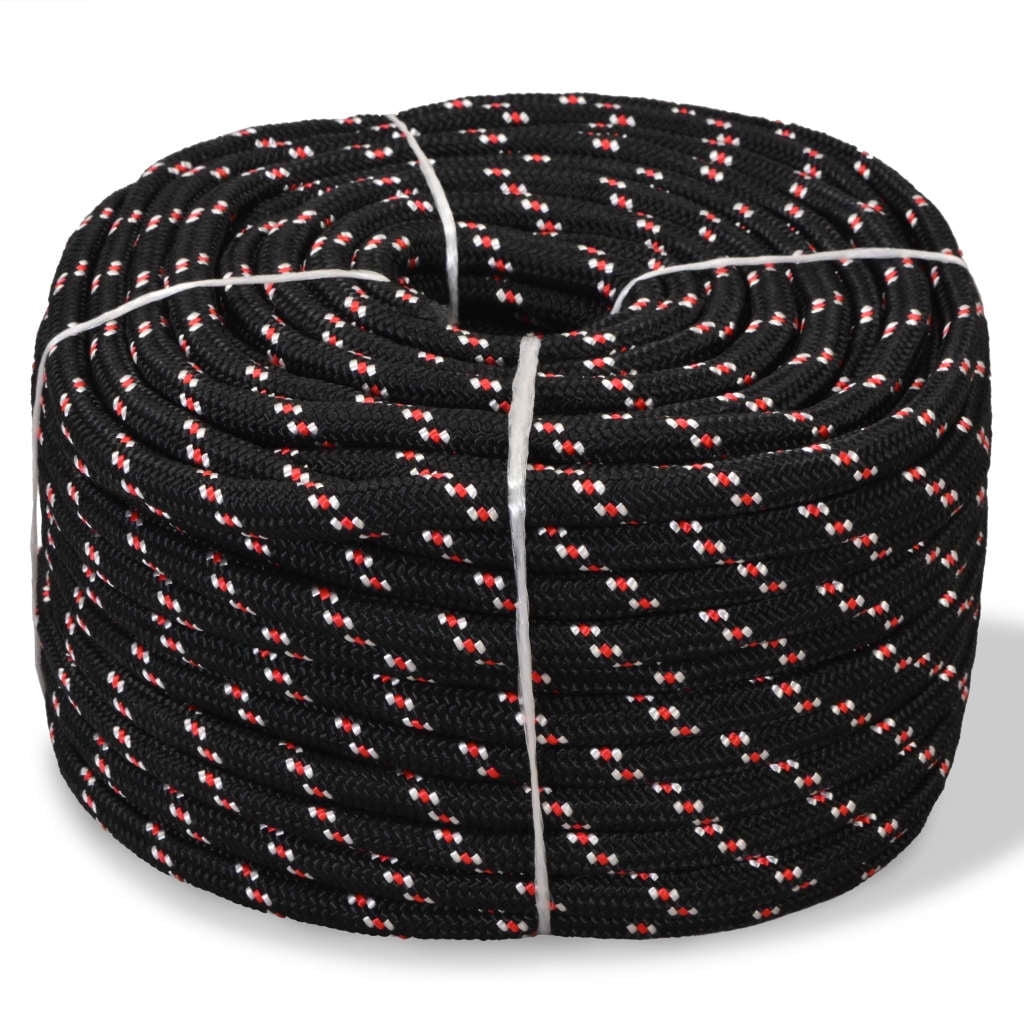 vidaXL Marine Rope Polypropylene 14 mm 50 m Black