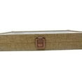 thumbnail image 6 of N'icePackaging 1 Qty Deluxe Burlap Canvas Jewelry Display Case w/Buckle Clasp 2 1/4" Deep w/Glass Top & Beige Velcro Pad Included, 6 of 7