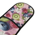 thumbnail image 4 of Yayeee Double Oven Mitt Kitchen Heat Resistant Baking 35" x7" Quilted Glove, Pink Blueberries, 4 of 6