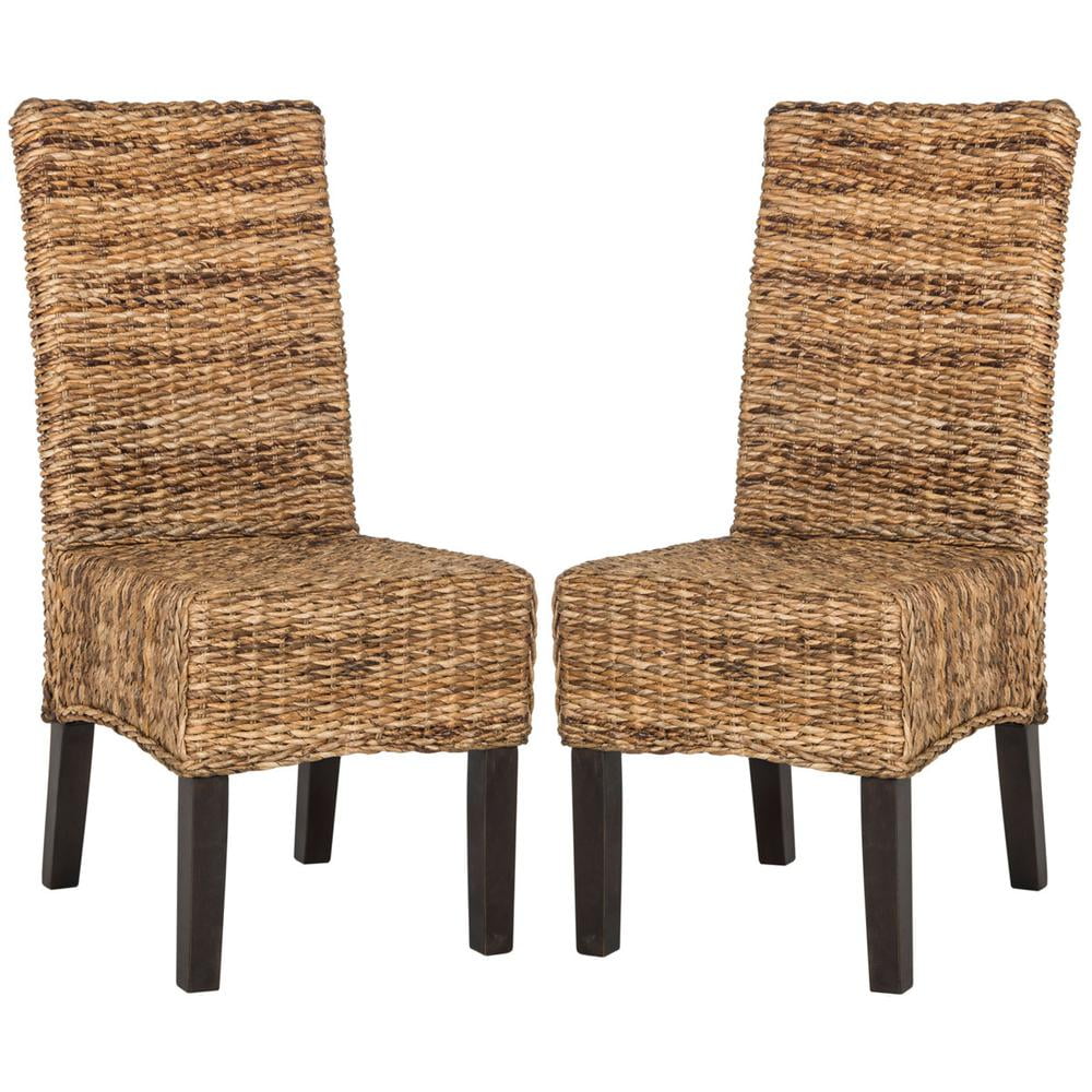 Safavieh Avita Wicker Dining Chair, Natural, Set of 2 - Walmart.com