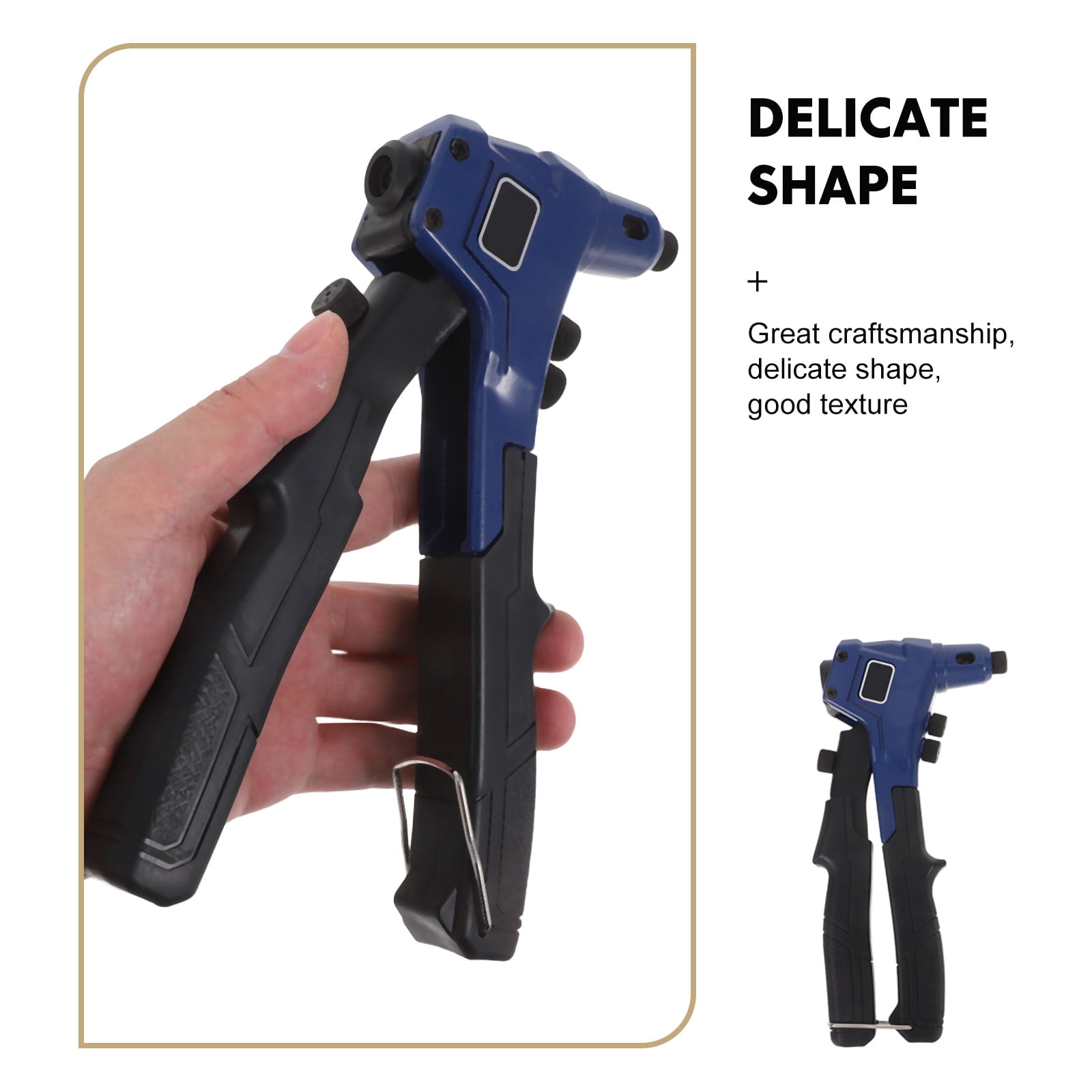 OUNONA Heavy Duty Manual Rivet Tool with Ergonomic Aluminum Alloy Handle for Metal Fastening and Repair Work