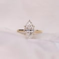 thumbnail image 2 of Cora Jewellery 2CT Marquise Moissanite Engagement Ring For Women, 14K Yellow Gold, 2 of 7