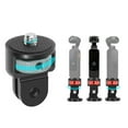 thumbnail image 2 of SUTENGDA Aluminum Alloy Two-card Slot 1/4 inch Screw Tripod Adapter 360Rotating Mount Holder For  For Insta360, 2 of 8