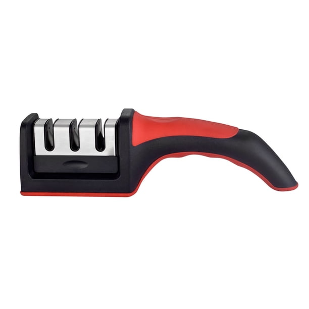 Afilador de Cuchillos Hudson Profesional con Piedra Cerámica, Afilador Manual de Cocina con Base Antideslizante y Mango Ergonómico, Ideal para Cuchillos Domésticos y de Chef