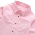 thumbnail image 7 of hoksml Boys Long Sleeve Solid Button Down Shirt Cotton Blend Casual Collared Top for School and Everyday Wear, 7 of 7