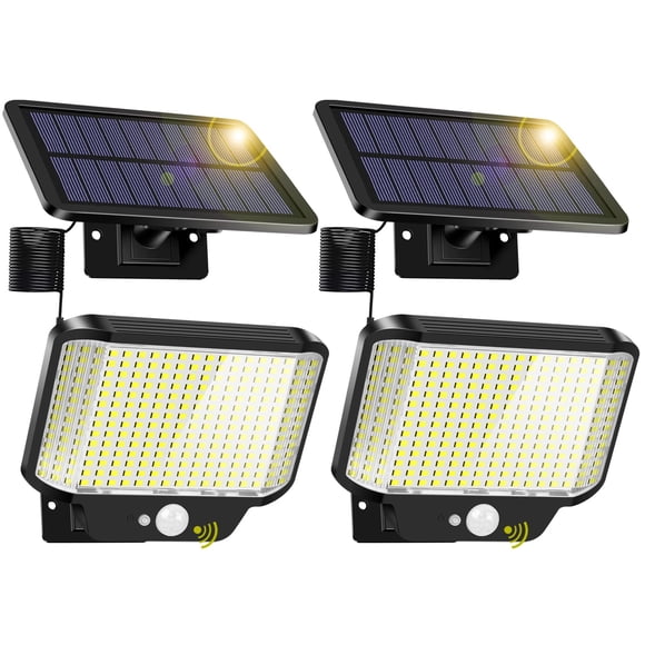 Amdohai Outdoor Solar Lights 266 LED Solar Motion Lights Outdoor Solar Powered,Waterproof Dusk to Dawn Solar Flood Lights Outdoor Security Wall Lights for Outside Yard Front Door Patio Garden