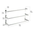 thumbnail image 2 of THREE Stagger Layers Towel Rack SUS304 Stainless Steel Hand Polishing Mirror Polished Finished Bathroom Accessories Set Three Towel Bars 19.6 inch bars KJWY004-50CM, 2 of 5