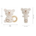 thumbnail image 3 of Plumora Organic Cotton Rattle and Teether Set - Soft Stuffed Animals for Babies, Hanging Car Seat Toys, Stroller Toys, Gentle Rattle, Safe & Non-Toxic, 3 of 5