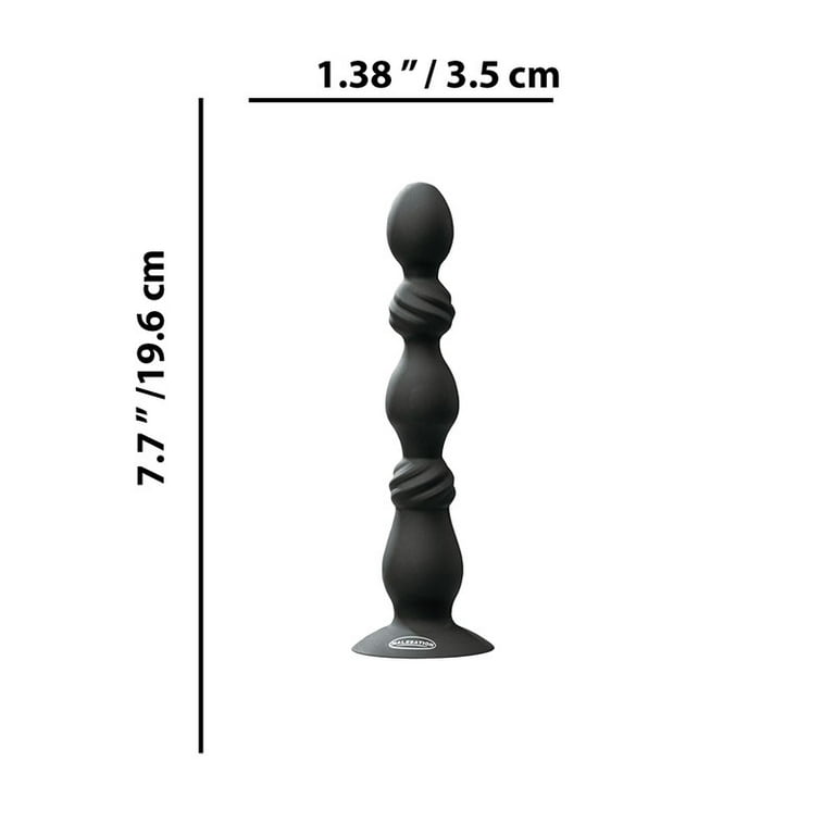 Malesation Vibro Long ABS Anal Sex Toy with Remote Control, Black